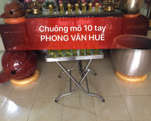 Bộ chuông mõ tụng kinh 10 tay ( 6 tấc ) - Chùa Hoà Quang Tphcm